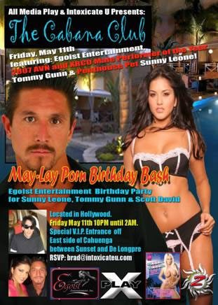 Tommy Gunn Sunny Leone Full Porn - The Floating World : : May-Lay Porn Birthday Bash For Tommy Gunn ...